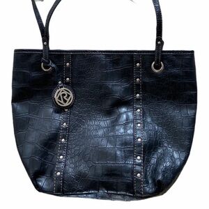 Relic Tote Bag Purse Handbag Croc-Embossed Leather Travel Minimalist 14X9” Work